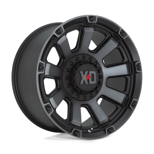 20X10 XD XD852 GAUNTLET SATIN BLACK W/ GRAY TINT 6X135/6X139.7