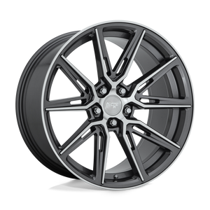 20X9 Niche 1PC M220 GEMELLO GLOSS ANTHRACITE MACHINED 5X114.3