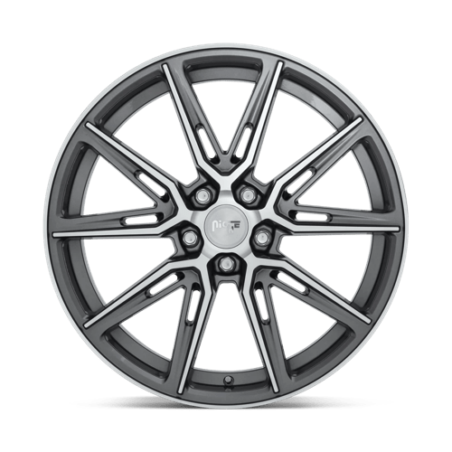 20X9 Niche 1PC M220 GEMELLO GLOSS ANTHRACITE MACHINED 5X114.3