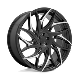 24X10 DUB 1PC S259 G.O.A.T. GLOSS BLACK W/ MACHINED SPOKES 5X127