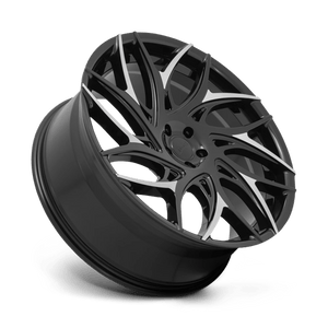 24X10 DUB 1PC S259 G.O.A.T. GLOSS BLACK W/ MACHINED SPOKES 5X127