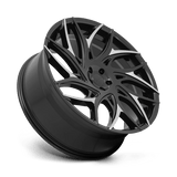 22X9 DUB 1PC S259 G.O.A.T. GLOSS BLACK W/ MACHINED SPOKES 5X120
