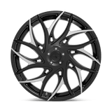 24X10 DUB 1PC S259 G.O.A.T. GLOSS BLACK W/ MACHINED SPOKES 5X115