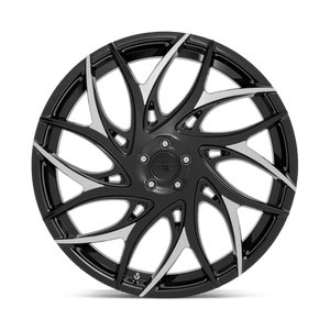 24X10 DUB 1PC S259 G.O.A.T. GLOSS BLACK W/ MACHINED SPOKES 5X115