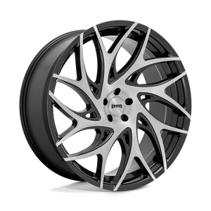 22X9 DUB 1PC S260 G.O.A.T. BRUSH FACE GBLK DRK TINT SPOKE 5X114.3