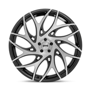 24X10 DUB 1PC S260 G.O.A.T. BRUSH FACE GBLK DRK TINT SPOKE 5X127