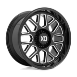 20X10 XD XD849 GRENADE II GLOSS BLACK MILLED 5X127