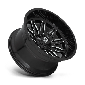 22X12 XD XD859 GUNNER GLOSS BLACK MILLED 6X135/6X139.7