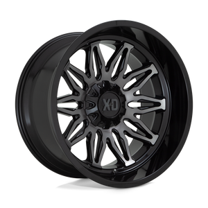 22X12 XD XD859 GUNNER GLOSS BLACK MACH W/ GRAY TINT 5X127/5X139.7
