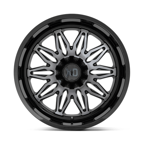 22X12 XD XD859 GUNNER GLOSS BLACK MACH W/ GRAY TINT 5X127/5X139.7