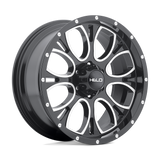 17X9 Helo HE879 GLOSS BLACK MACHINED & MILLED 5X127