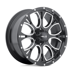 17X9 Helo HE879 GLOSS BLACK MACHINED & MILLED 5X127