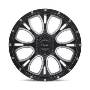 20X9 Helo HE879 GLOSS BLACK MACHINED & MILLED 6X139.7