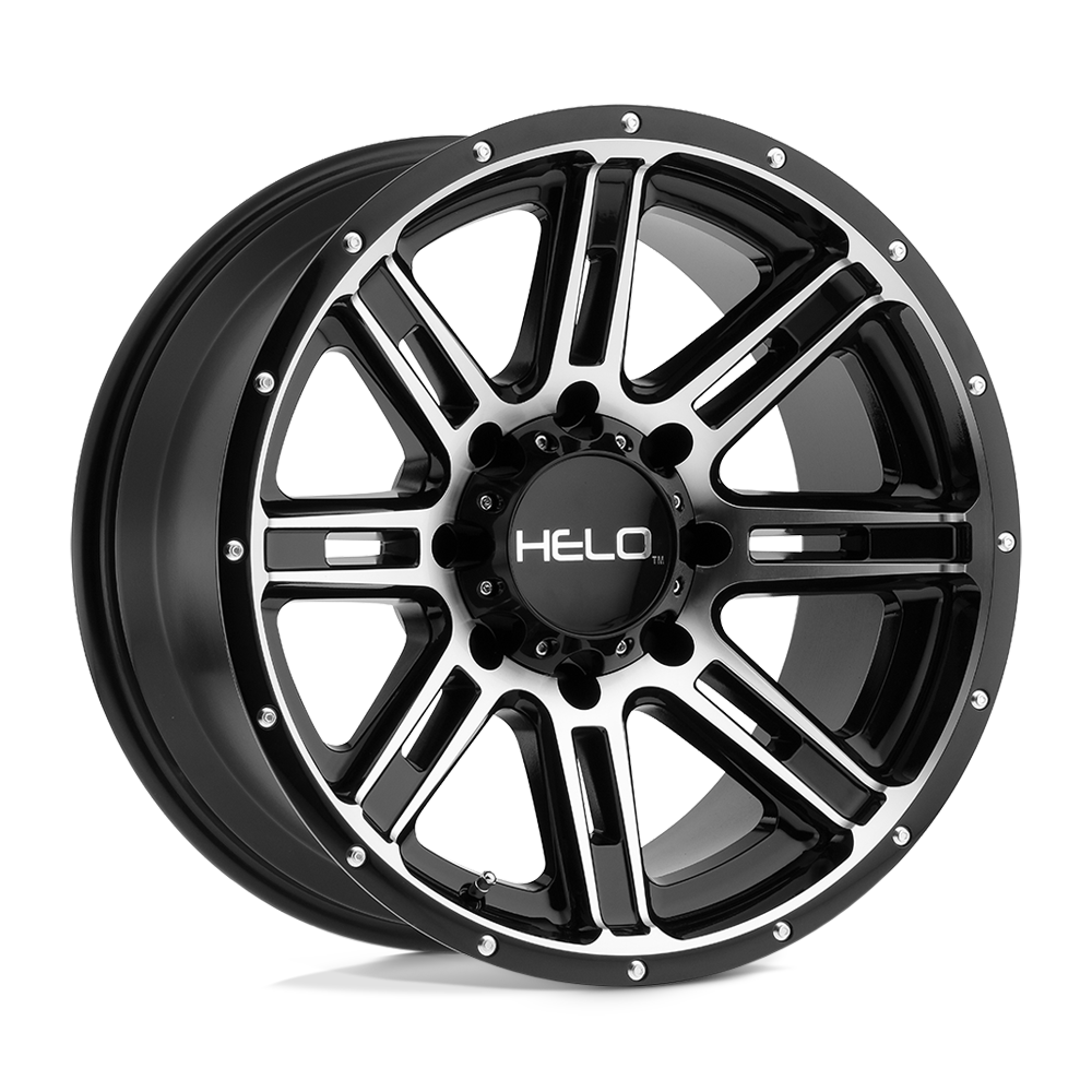 20X9 Helo HE900 GLOSS BLACK MACHINED 6X139.7
