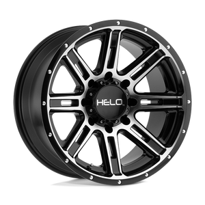 20X9 Helo HE900 GLOSS BLACK MACHINED 6X139.7