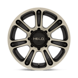 20X9 Helo HE904 SATIN BLACK MACH W/ DARK TINT 6X139.7