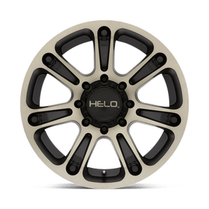 20X9 Helo HE904 SATIN BLACK MACH W/ DARK TINT 6X139.7