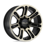 20X9 Helo HE904 SATIN BLACK MACH W/ DARK TINT 6X139.7
