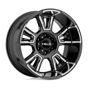 20X9 Helo HE914 GLOSS BLACK MACHINED 6X139.7