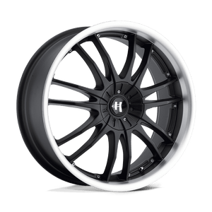 18X8 Helo HE845 GLOSS BLACK MACHINED 5X114.3