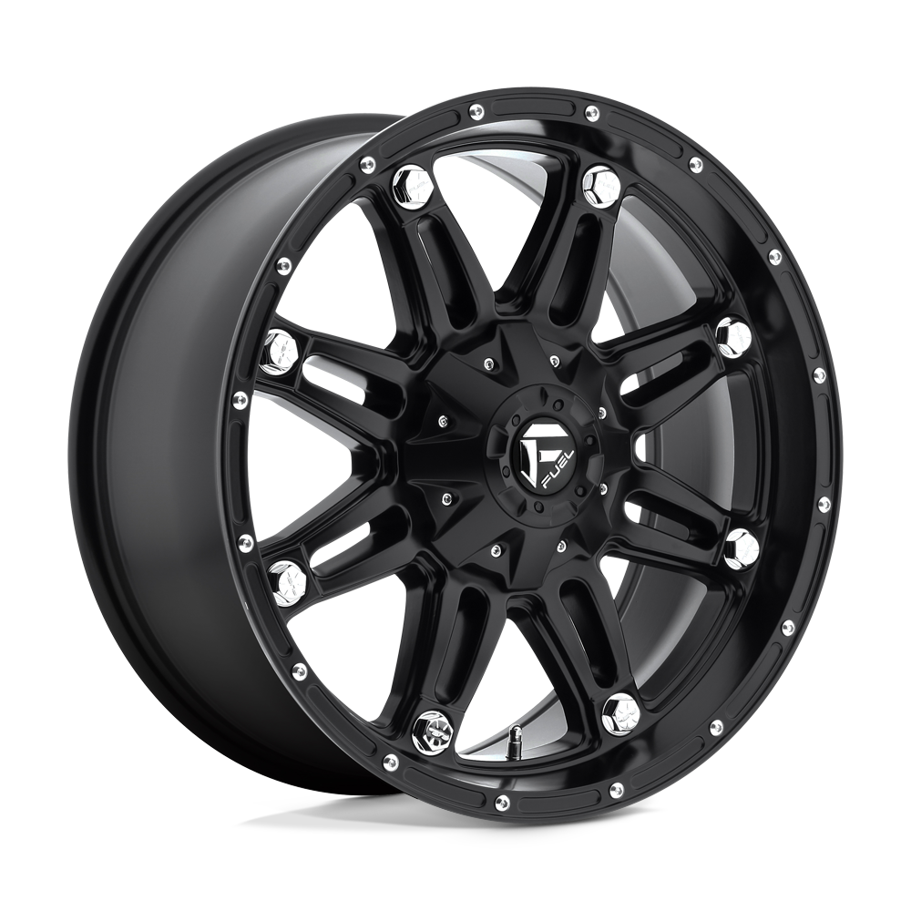 20X9 Fuel 1PC D531 HOSTAGE RIMS - MATTE BLACK 6X135/6X139.7