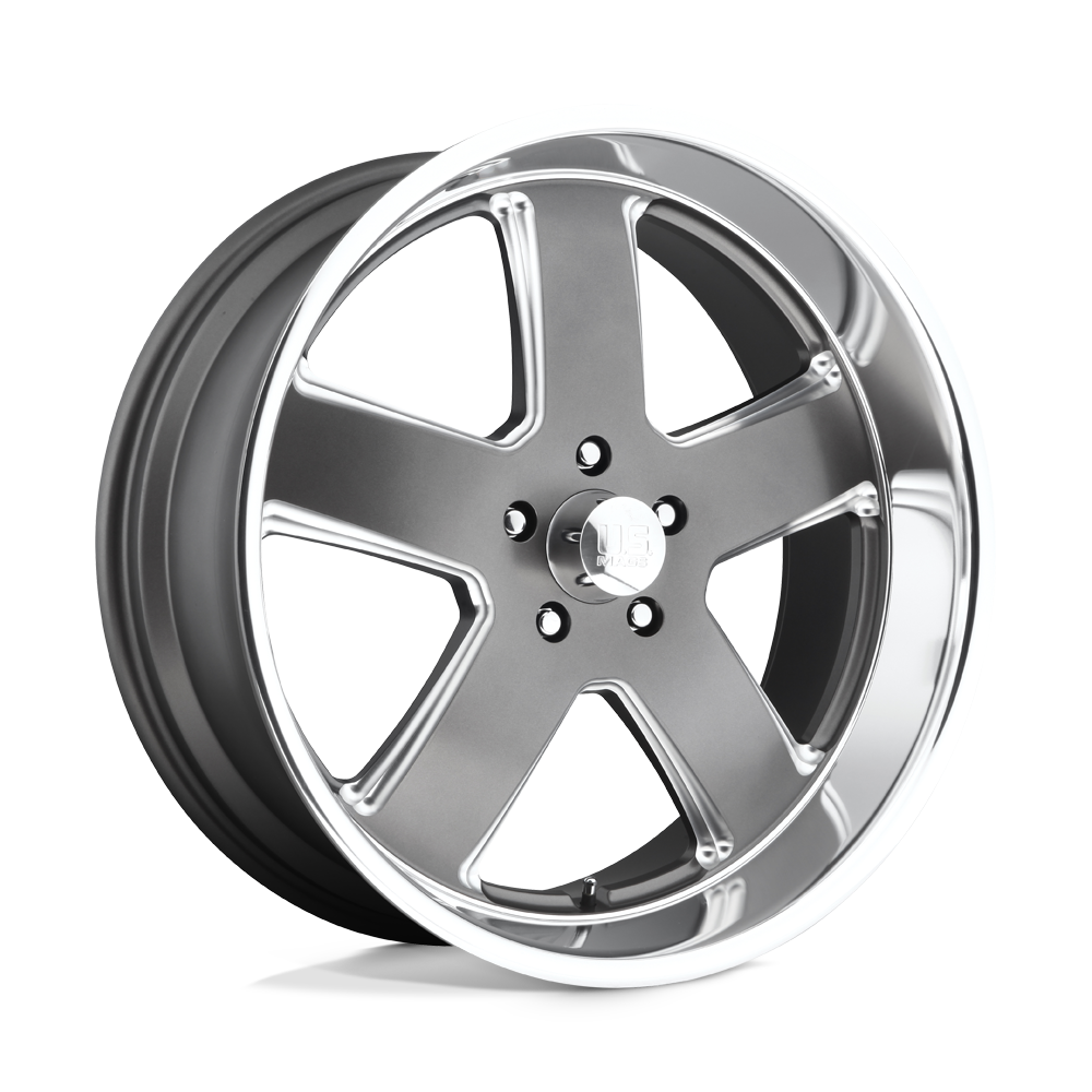 20X8 US Mag 1PC U118 HUSTLER MATTE GUN METAL 5X127