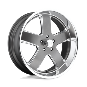 20X8 US Mag 1PC U118 HUSTLER MATTE GUN METAL 5X127