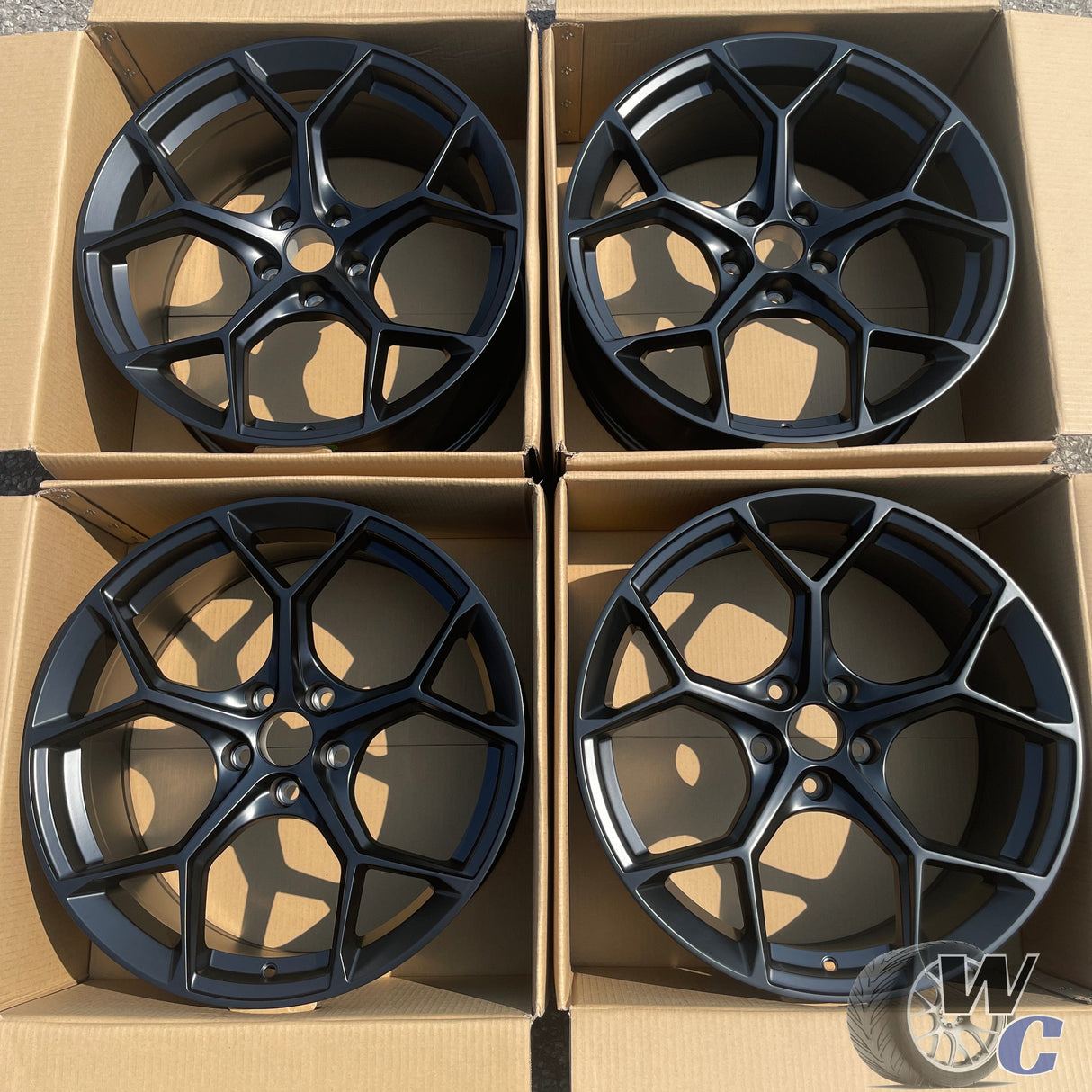 22” Wheels Fit Audi RS6 2021–2026 |  OE Style Rims |  Satin Black |  Set of 4