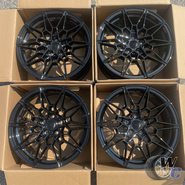 19” Wheels Fit BMW 5 Series 2017–2023 |  Factory Style Rims |  Gloss Black |  Staggered Set of 4