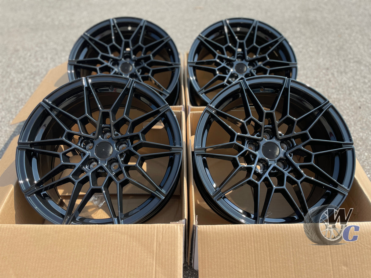 19” Wheels Fit BMW 7 Series 2016–2025 |  Factory Style Rims |  Gloss Black |  Staggered Set of 4