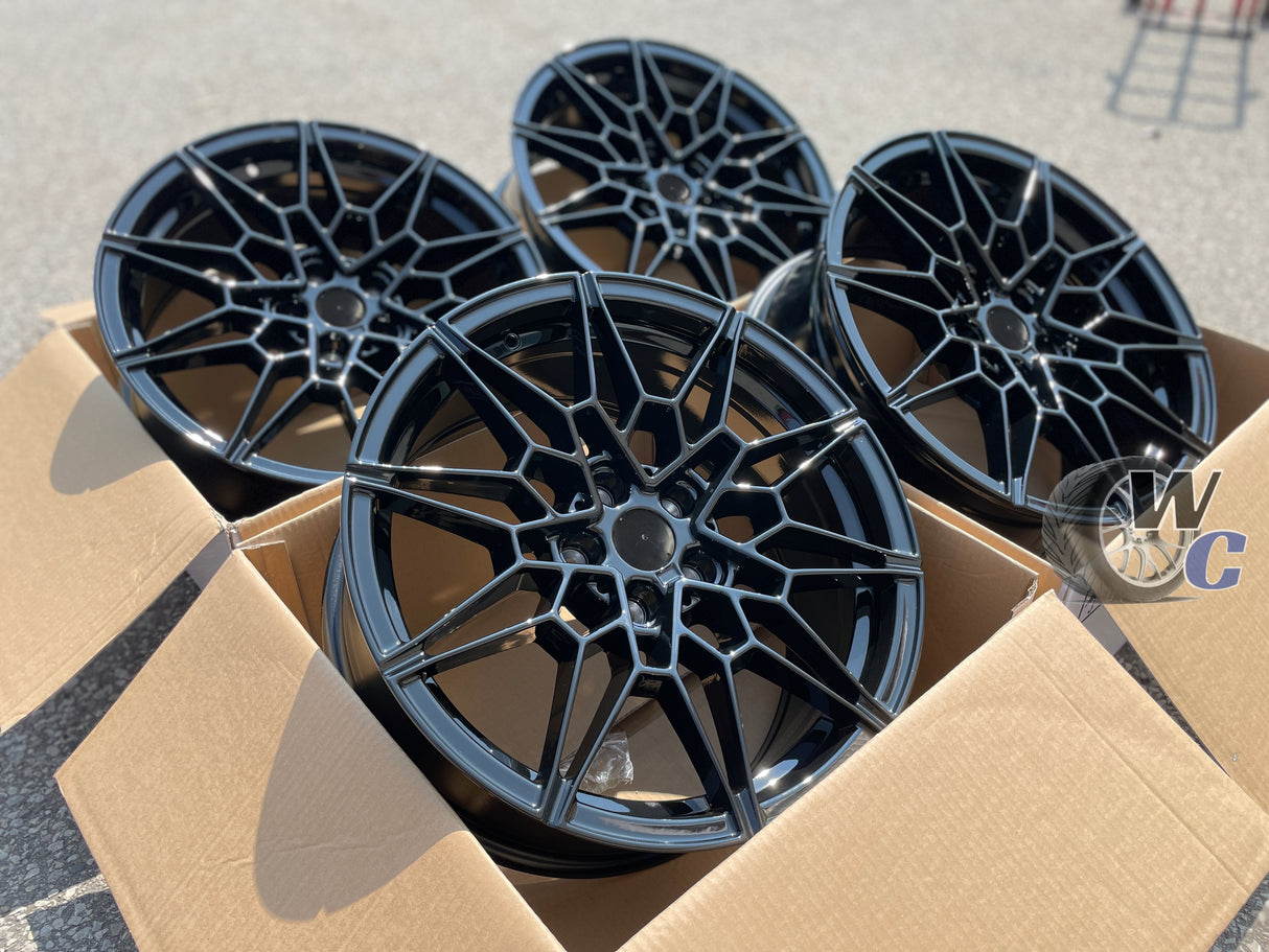 19” Wheels Fit BMW 7 Series 2016–2025 |  Factory Style Rims |  Gloss Black |  Staggered Set of 4