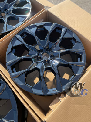 21” Wheels Fit BMW X7 2019–2026 |  Factory Style Rims |  Gloss Black |  Staggered Set of 4