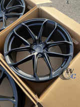 22” Wheels Fit Porsche Cayenne 2018–2025 |  OE Style Rims |  Matte Black |  Staggered Set of 4