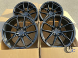 22” Wheels Fit Porsche Cayenne 2018–2025 |  OE Style Rims |  Matte Black |  Staggered Set of 4