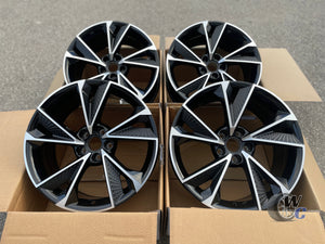 19” Wheels Fit Audi A4 2015–2025 |  OE Style Rims |  Gloss Black Machine Face |  Set of 4