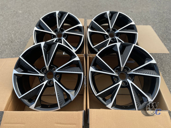 19” Wheels Fit Audi S4 2010–2025 |  OE Style Rims |  Gloss Black Machine Face |  Set of 4