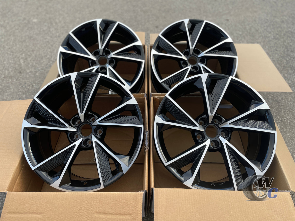 20” Wheels Fit Audi A4 2015–2025 |  OE Style Rims |  Gloss Black Machine Face |  Set of 4