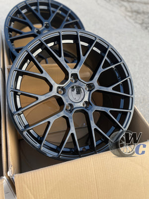 20” Wheels Fit Porsche Macan 2019–2025 |  OE Style Rims |  Gloss Black |  Staggered Set of 4