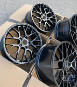 20” Wheels Fit Porsche Macan 2019–2025 |  OE Style Rims |  Gloss Black |  Staggered Set of 4