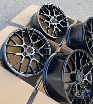 20” Wheels Fit Porsche Macan 2019–2025 |  OE Style Rims |  Gloss Black |  Staggered Set of 4