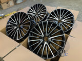 18” Wheels Fit Mercedes-Benz S-Class AMG 2014–2026 |  OE Style Rims |  Gloss Black Machined Face |  Staggered Set of 4