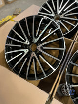19” Wheels Fit Mercedes-Benz C-Class AMG 2015–2026 |  OE Style Rims |  Gloss Black Machined Face |  Staggered Set of 4