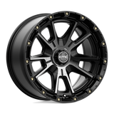 17X9 KMC KM100 SYNC SATIN BLACK W/ GRAY TINT 6X135/6X139.7