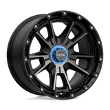 17X9 KMC KM100 SYNC SATIN BLACK W/ GRAY TINT 6X135/6X139.7