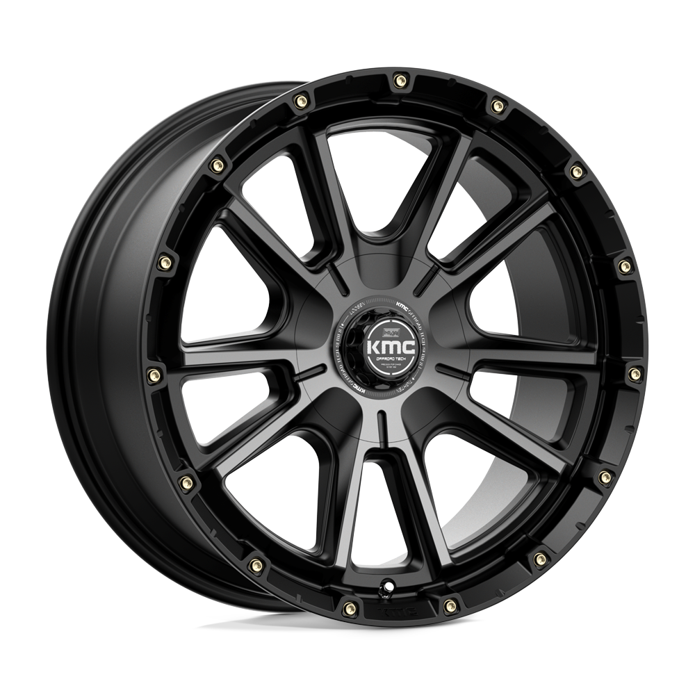 20X9 KMC KM100 SYNC SATIN BLACK W/ GRAY TINT 6X135/6X139.7