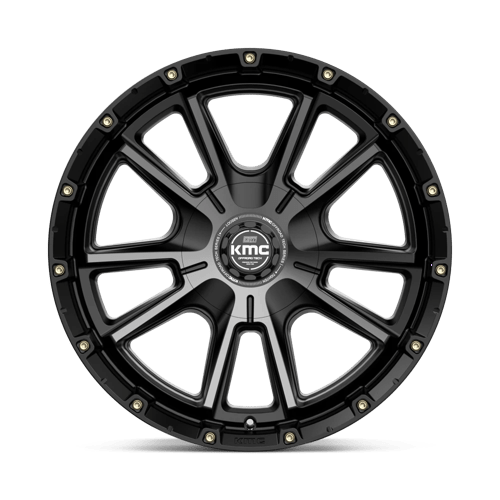 20X9 KMC KM100 SYNC SATIN BLACK W/ GRAY TINT 6X135/6X139.7