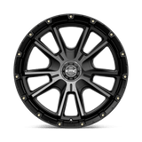 20X9 KMC KM100 SYNC SATIN BLACK W/ GRAY TINT 6X135/6X139.7