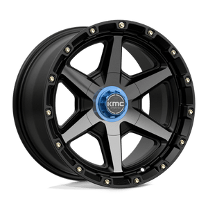17X9 KMC KM101 TEMPO SATIN BLACK W/ GRAY TINT 6X135/6X139.7