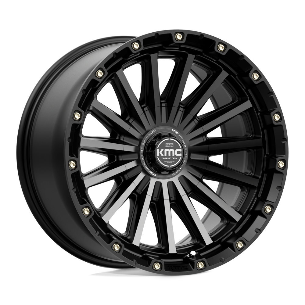 20X9 KMC KM102 SIGNAL SATIN BLACK W/ GRAY TINT 5X127/5X139.7