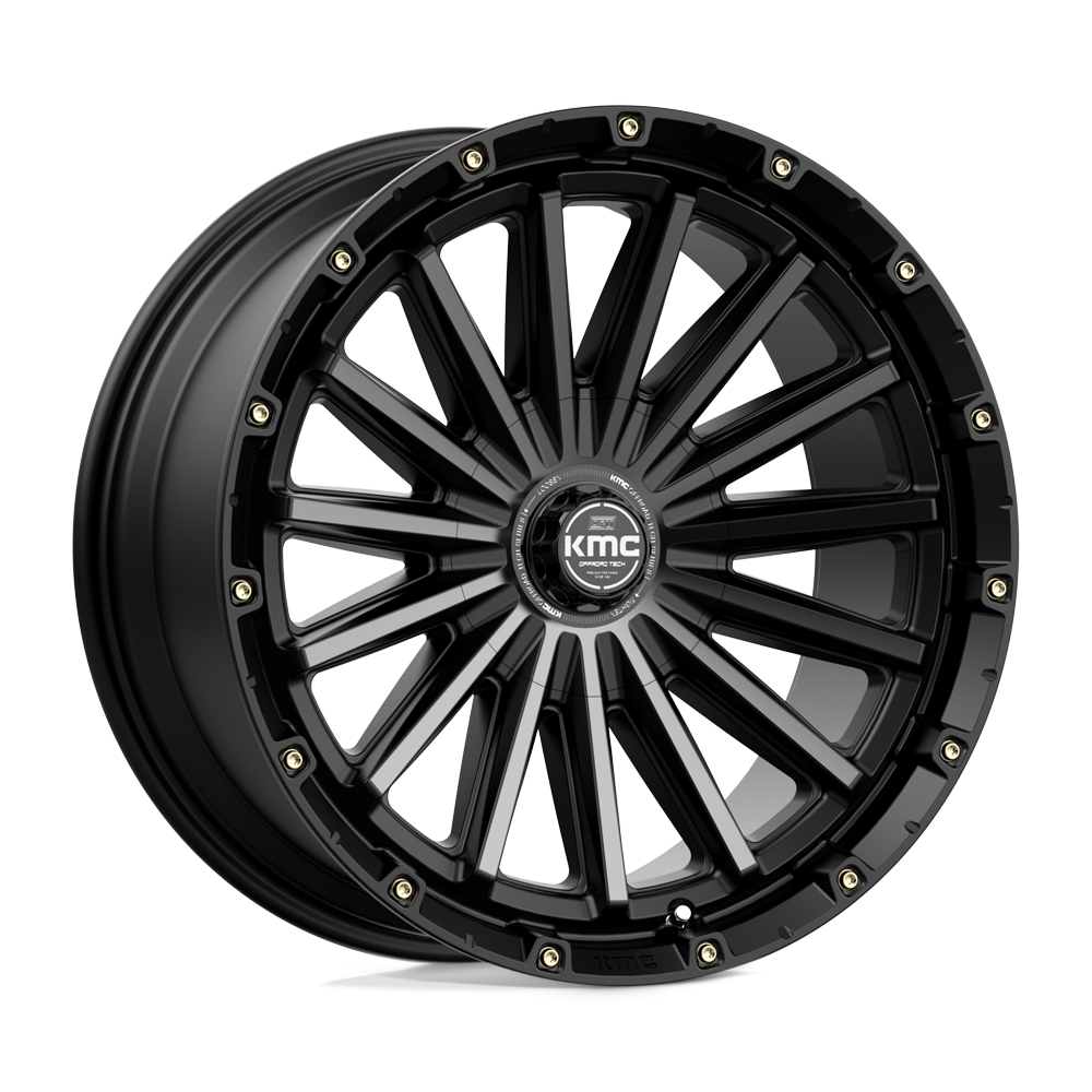 20X9 KMC KM102 SIGNAL SATIN BLACK W/ GRAY TINT 6X135/6X139.7